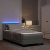 vidaXL LED Box Spring Bed met matras Lichtgrijs 100 x 200 cm Fluweel