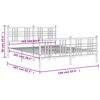 vidaXL Bedframe met voetbord zonder matras metaal zwart 160x200 cm
