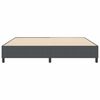 vidaXL Boxspring bed Donkergrijs 200 x 200 cm Katoenen stof