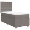 vidaXL Boxspring met matras stof taupe 90x200 cm
