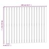 vidaXL Wandhoofdbord 108x3x90 cm massief grenenhout grijs