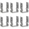 vidaXL Grondankers 6 st 10x6x15 cm gegalvaniseerd staal zilverkleurig