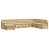 vidaXL Buiten bankenset 8 st Wit en Beige Massief Acaciahout