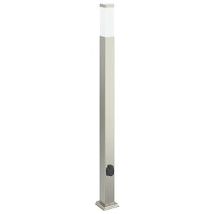 vidaXL Bolderarmatuur met stopcontact 110 cm RVS IP44