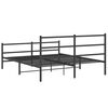 vidaXL Bedframe met hoofd- en voeteneinde metaal zwart 150x200 cm