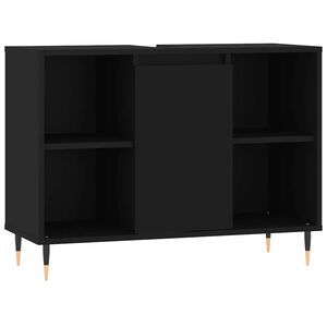 vidaXL Badkamerkast 80x33x60 cm bewerkt hout zwart