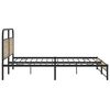 vidaXL Bedframe zonder matras metaal gerookt eikenkleurig 183x213 cm