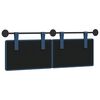 vidaXL Hangend Hoofdeinde Wandgemonteerd Blauw 130 x 55 x 5 cm Stof