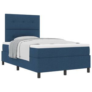 vidaXL Boxspringbed met hoofdeinde Blauw 120 x 200 cm Stof
