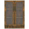 vidaXL Vitrinekast 82,5x30,5x115 cm bewerkt hout gerookt eikenkleurig