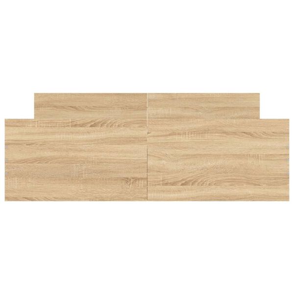 vidaXL Bedframe met hoofd- en voeteneinde sonoma eikenkleur 140x190 cm