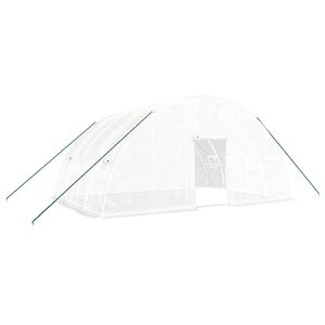 vidaXL Kas met stalen frame wit 24 m&sup2; 6x4x2,85 m