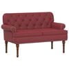 vidaXL Loungebank met knopencomfort Wijnrood 120 x 65 x 77 cm