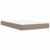 vidaXL Boxspring met matras kunstleer cappuccinokleurig 120x190 cm