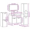 vidaXL Badkamermeubelset Wandgemonteerd 4 pcs Oud Hout Bewerkt hout