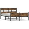 vidaXL Bedframe zonder matras hout gerookt eikenkleurig 150x200 cm