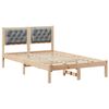 vidaXL Bedframe Lichtgrijs 120 x 200 cm Massief grenenhout