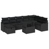 vidaXL Tuin Sofa Set 9 st Zwart poly rattan