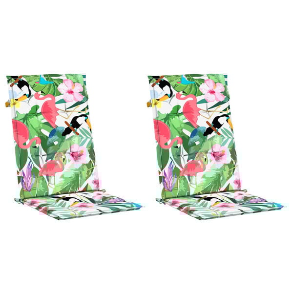 vidaXL Tuinstoelkussens 2 st 120x50x3 cm stof meerkleurig