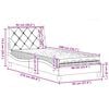 vidaXL Bed met matras stof lichtgrijs 90x200 cm