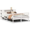 vidaXL Bed met boekenkast zonder matras grenenhout wit 140x200 cm