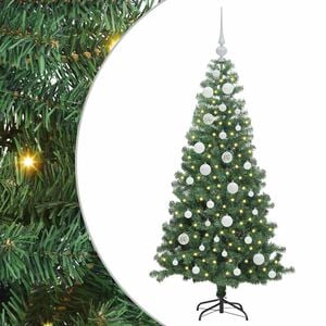 vidaXL Kerstboom met 150 LED met standaard Groen 120 cm PVC
