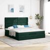 vidaXL Ottoman bed met matrassen en LED's 200x200cm fluweel