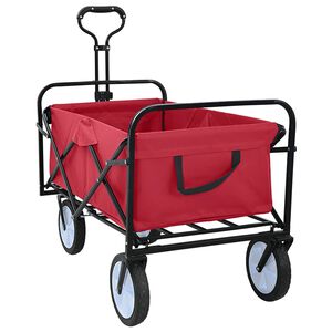 vidaXL Vouwbare Handtrolley Rood 94 x 53 x 99 cm Oxford Stof