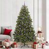 vidaXL Kunstkerstboom met 300 LED Groen 210 cm PVC en Metaal