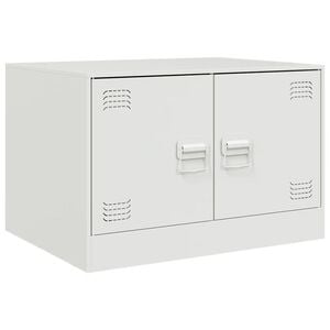 vidaXL Salontafel 67x50x44 cm staal wit