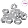 vidaXL Zeshoekige Moer 23377 st zilver Metaal