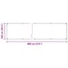 vidaXL Plantenafdekking met zeilringen 1x8 m PVC