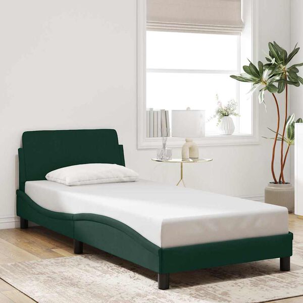 vidaXL Bedframe "Dover" 90x200 cm fluweel donkergroen