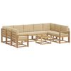 vidaXL Buiten bankenset 10 st Wit en Beige Polyester