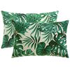 vidaXL Kussensloop 2 pcs HEERLEN Bladpatroon 50 x 80 cm Polyester