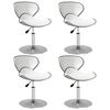 vidaXL Eetkamerstoelen 4 st kunstleer wit