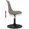 vidaXL Eetkamerstoelen draaibaar 4 st fluweel lichtgrijs