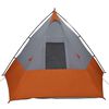 vidaXL Tipi Tent met dak Grijs en Oranje 383 x 338 x 217 cm taft