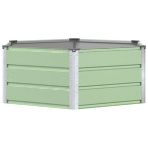 vidaXL Plantenbak Pastel Groen 129 x 129 x 45 cm Staal