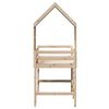 vidaXL Halfhoogslaper met ladder en bedhuis grenenhout 90x190 cm
