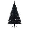 vidaXL Kunstmatig Voorverlicht Kerstboom met 300 LED Zwart 210 cm PVC