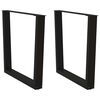 vidaXL Eettafelpoten 2 st V-vormig 80x(72-73,3) cm staal zwart