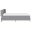 vidaXL Boxspringbed met matras Lichtgrijs 200 x 160 cm Polyester