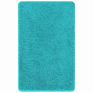 vidaXL Antislip Badmat Turquoise 60 x 90 cm PP