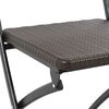 vidaXL Barstoelen inklapbaar 2 st rattan look HDPE en staal bruin