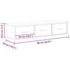vidaXL Wandkast 88x26x18,5 cm bewerkt hout artisanaal eikenkleur
