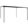 vidaXL Prieel 4x4 m 180 g/m&sup2; stof en staal antracietkleurig