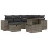 vidaXL 7-delige Loungeset met kussens poly rattan grijs