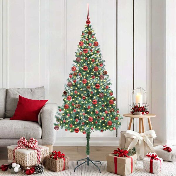 vidaXL Kunstkerstboom met 300 LED Groen 180 cm PVC en Staal