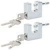 vidaXL Hangslot 2 st Zilver Staal
